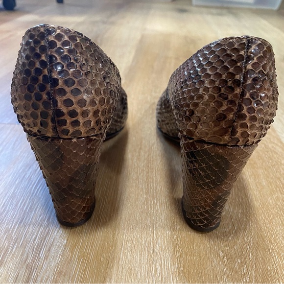 VINTAGE Genuine Snakeskin Heels Size 5 1/2-6 - Picture 3 of 6
